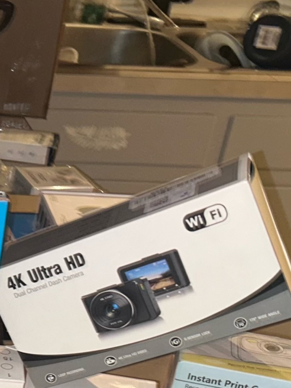 4K Ultra HD Dual Channel Dash Camera - Black Wi‑Fi Enabled